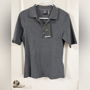 Women's Classic Gray Short Sleeve Polo